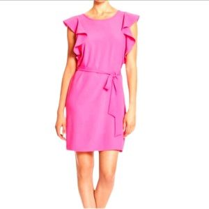 Banana Republic Pink Flutter Sleeve Dress